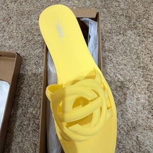 Shop Talulah  Women's Sunny Yellow Slide Sandals